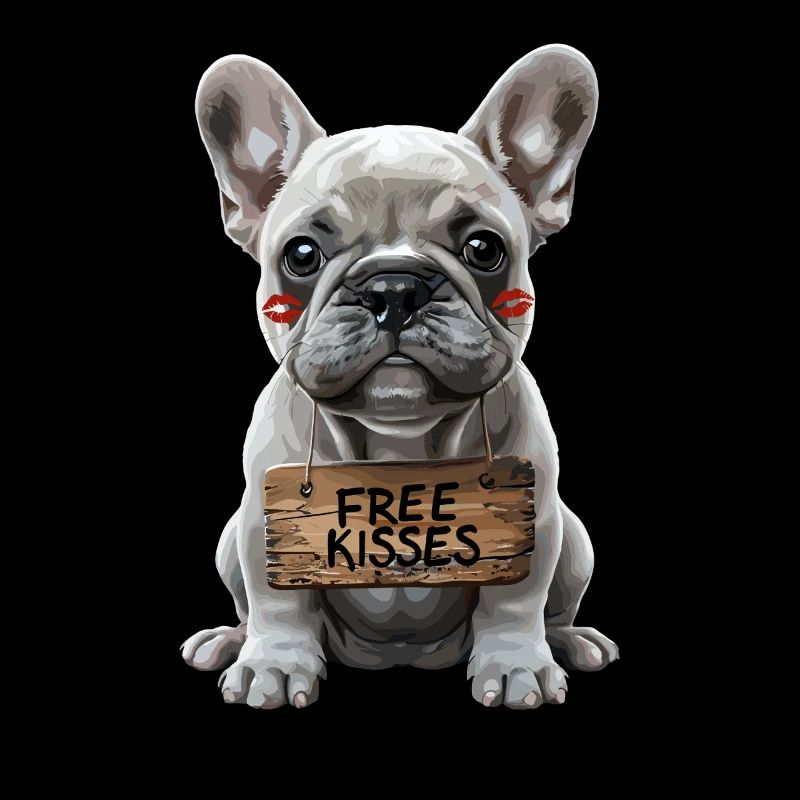 Mignon bouledogue français baisers gratuits