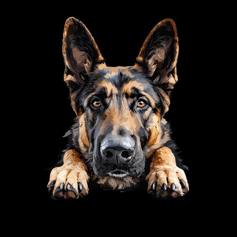 Treuer Deutscher Schäferhund Blick