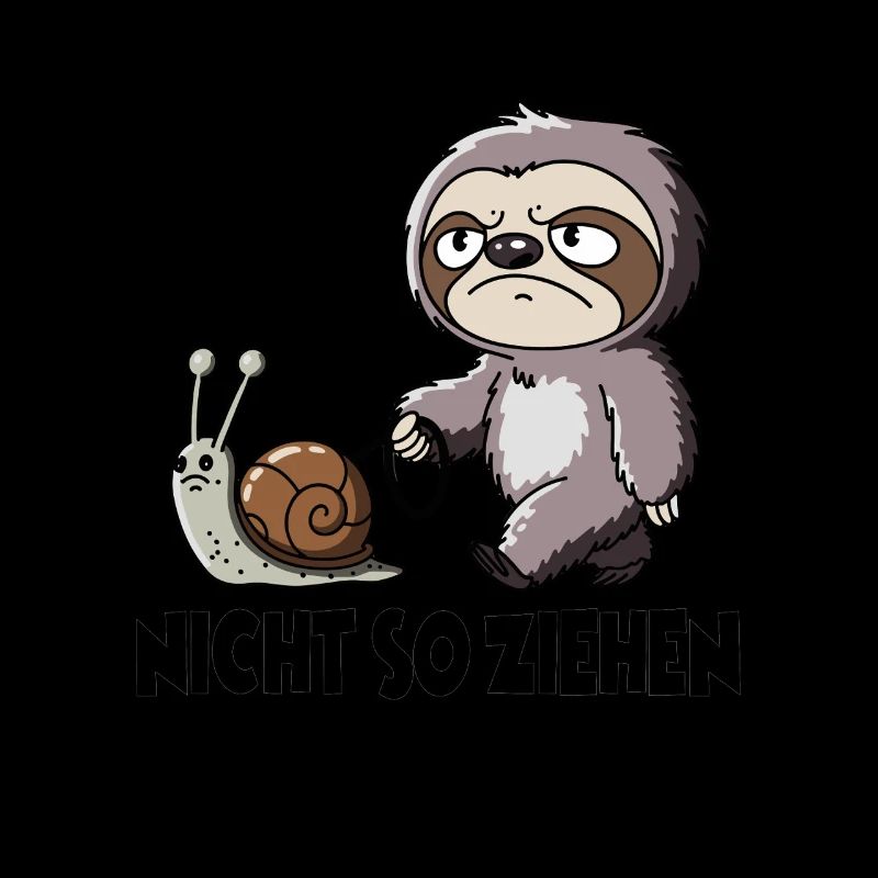 Not so pull sloth with snail humor