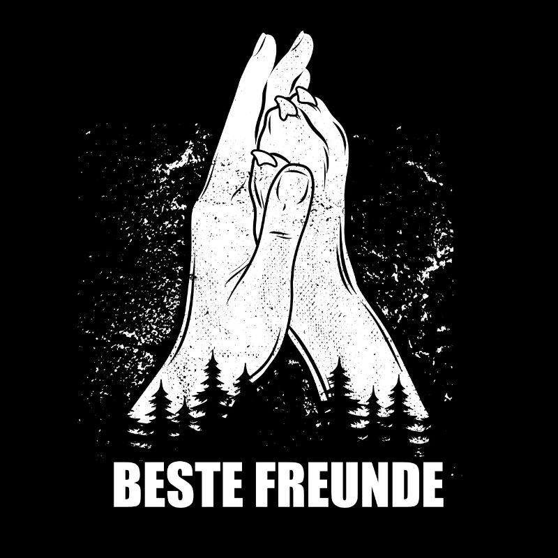 Beste Freunde - Hand + Hundepfote - High Five