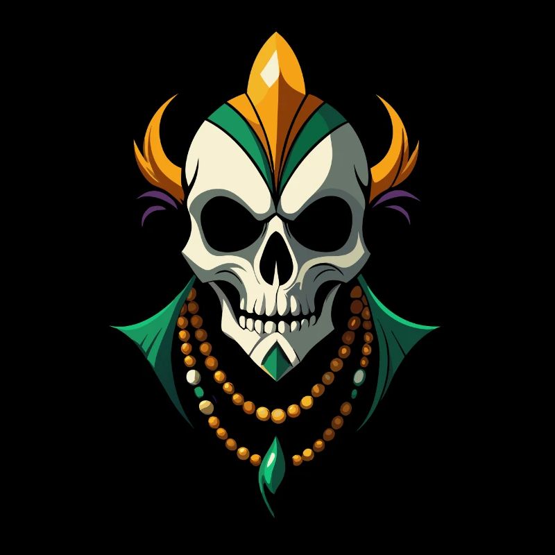Crâne de Mardi Gras - Carnaval - Costume - Cadeau