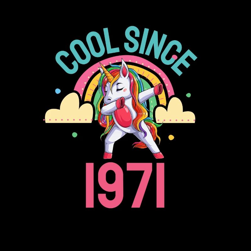 Cool seit 1971 Dabbing Einhorn 51. Geburtstag