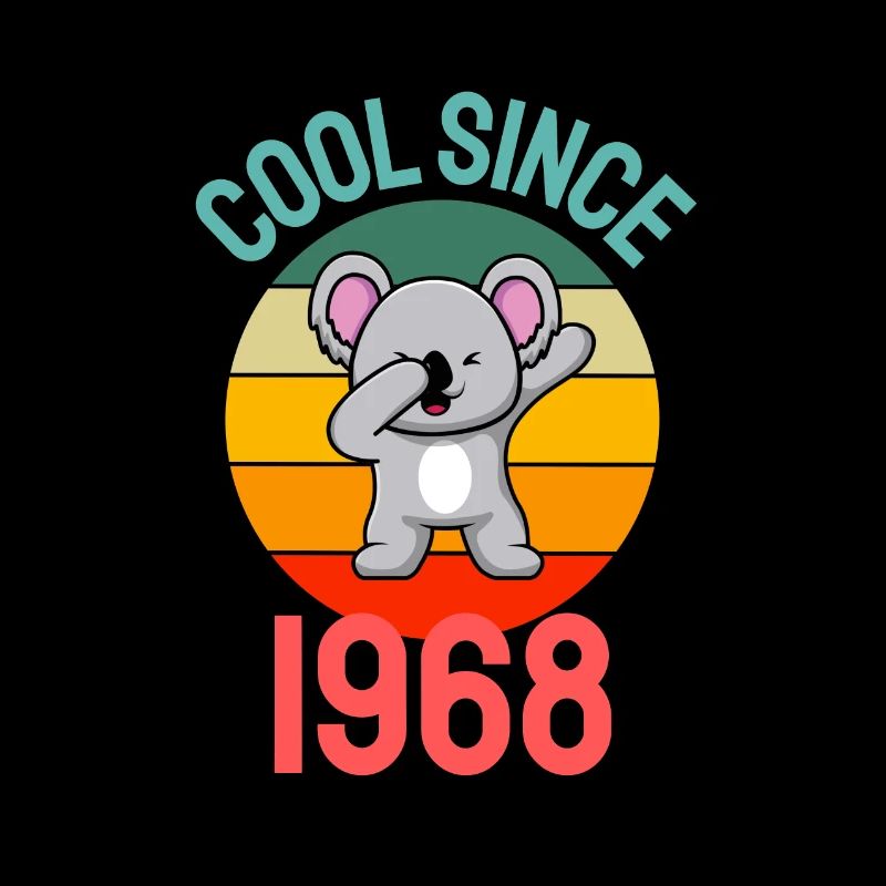 Cool since 1968 Retro Dabbing Koala 54th birthday