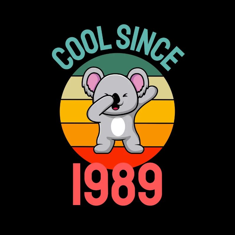 Cool seit 1989 Retro Dabbing Koala 33. Geburtstag