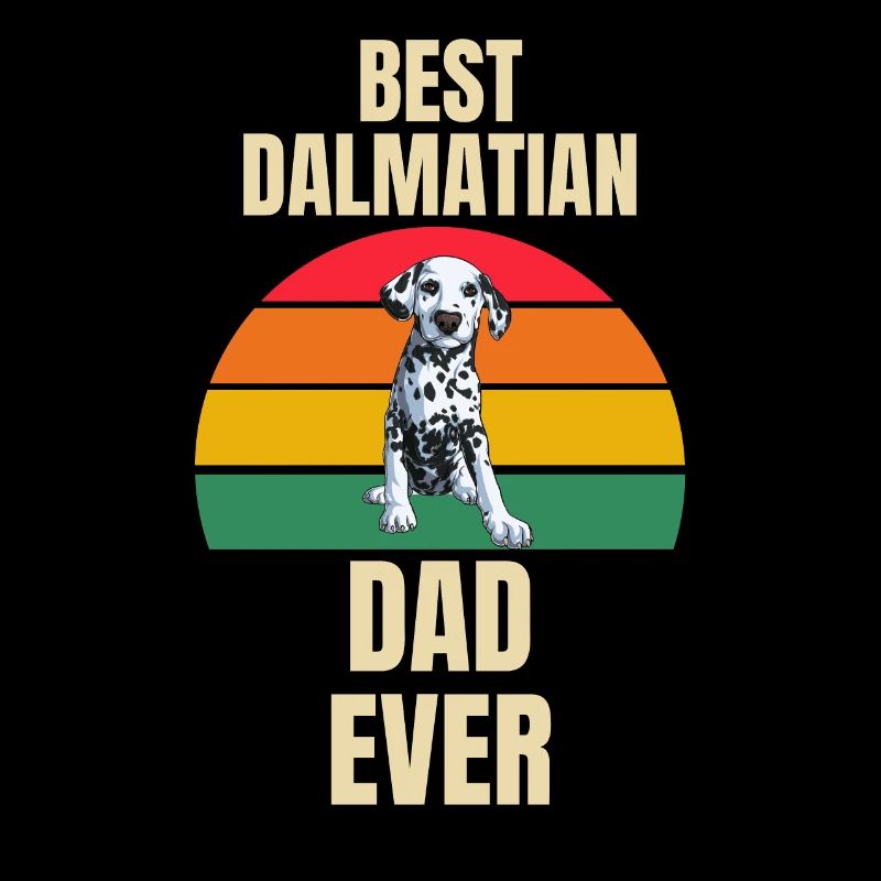 Bester Dalmatiner Papa Retro Hunde Dalmatiner