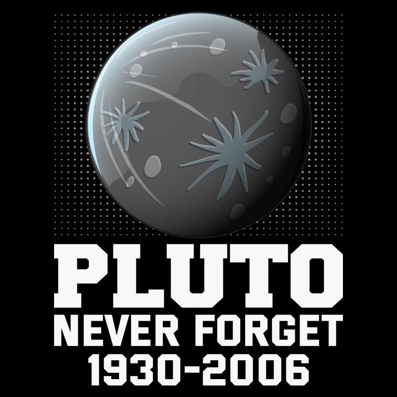 Pluto Never Forget Planet Vintage Retro