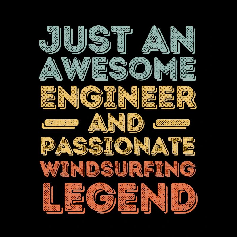 Engineer windsurfing retro
