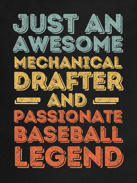 Technical draughtsman baseball retro