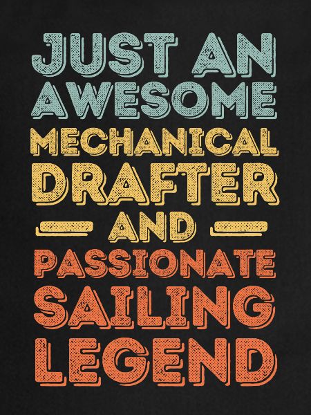 Technical draughtsman sailing retro