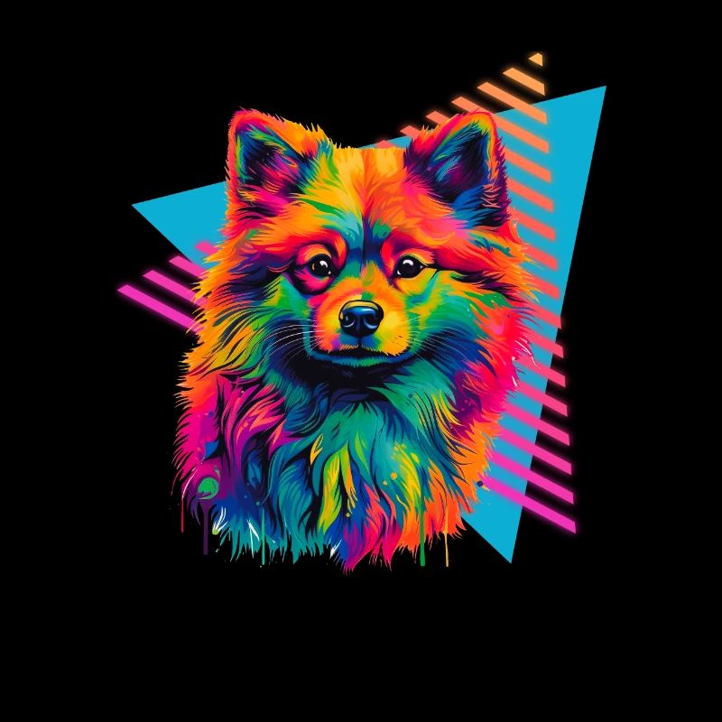 Miniature Spitz 80s Style