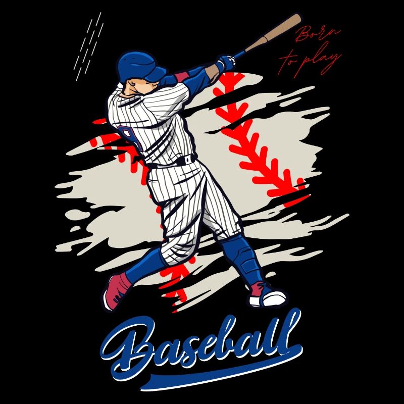 Illustration dynamique de balancement de baseball