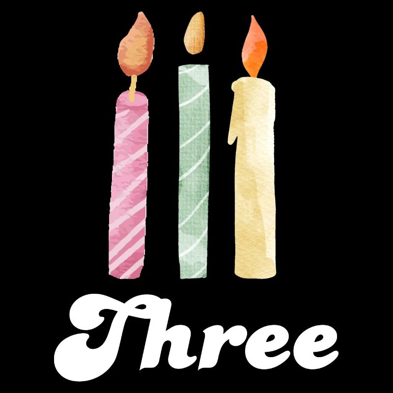 3rd Anniversary Candle