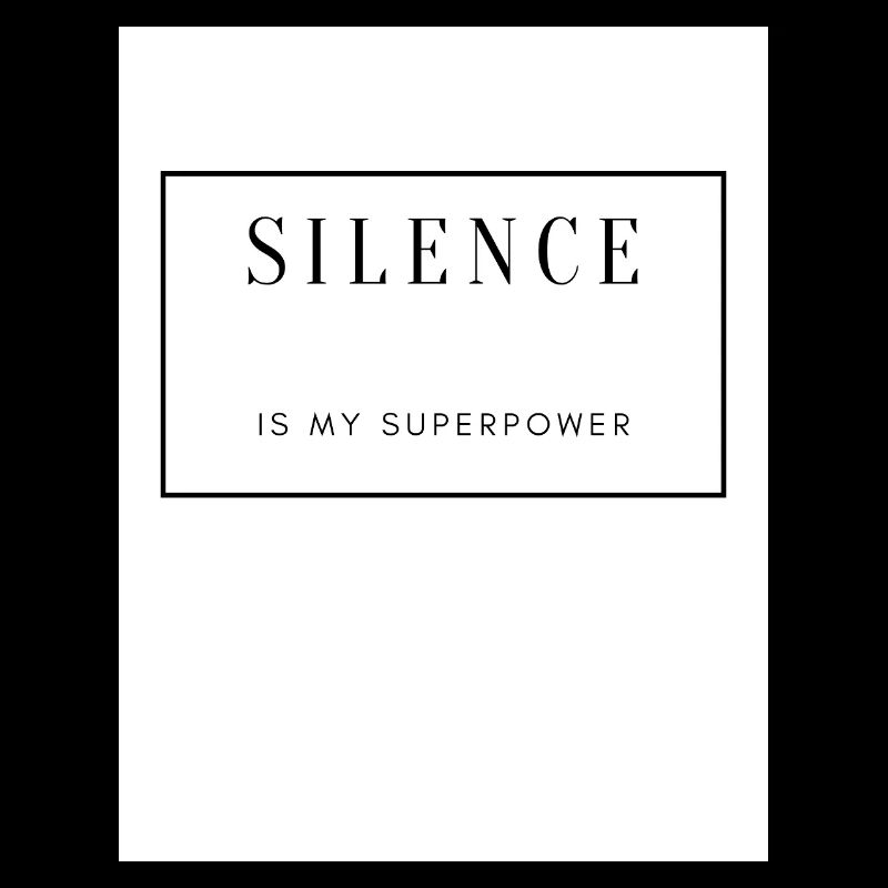 Silence, Force et Sérénité sur Textile