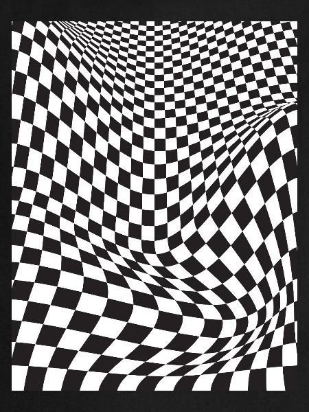 Illusion à damier déformée