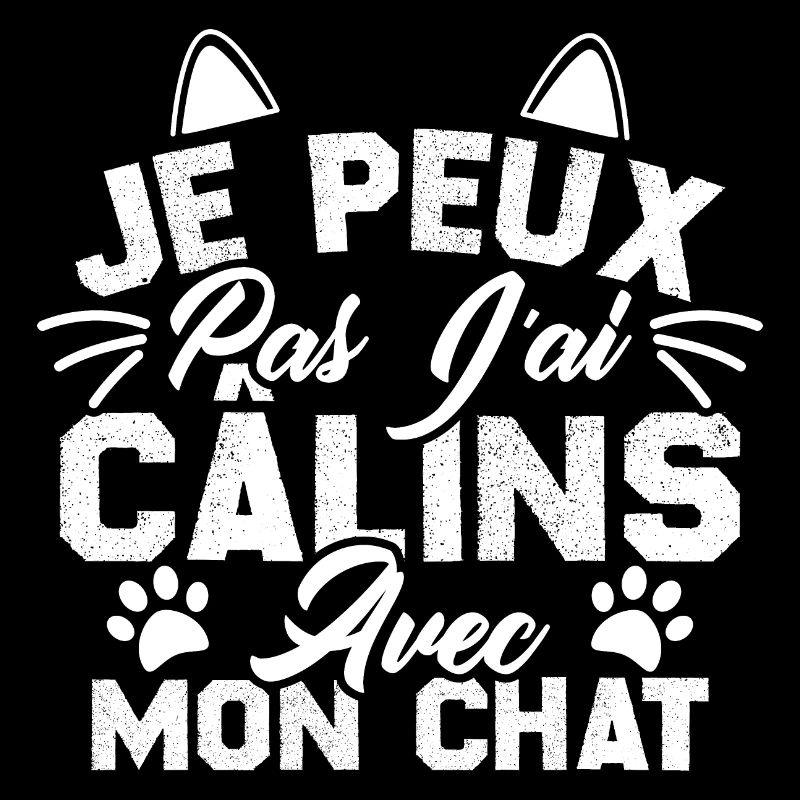 je peux pas j'ai câlins avec mon chat