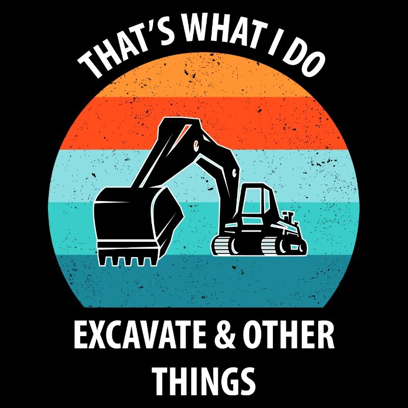 Bagger Baggerfahrer Baggerwagen