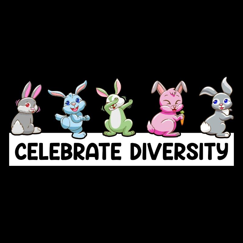 Celebrate Diversity Rabbit Pet Lover Easter