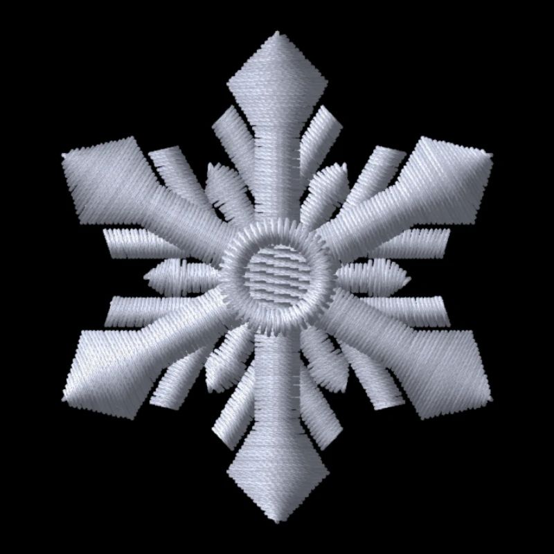 Flocon de neige blanc brodé