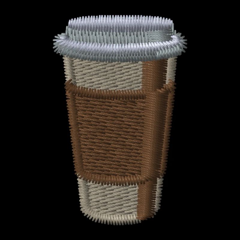 Tasse à café brodée