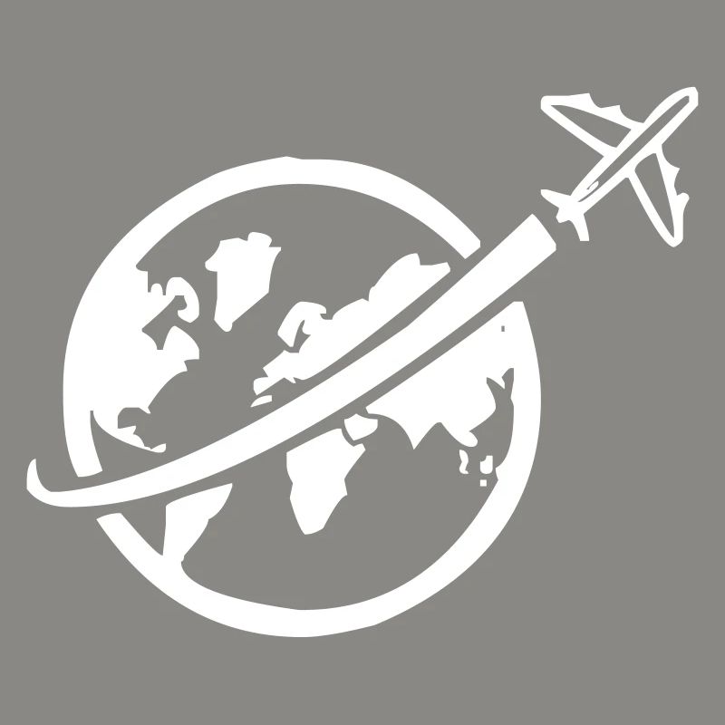 Avion avec globe-globe