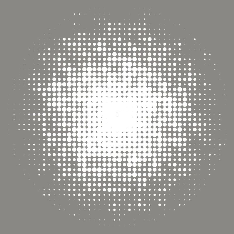 dotted round background white