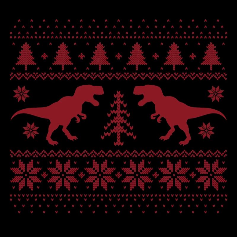 Dinosaurier-Weihnachtspullover