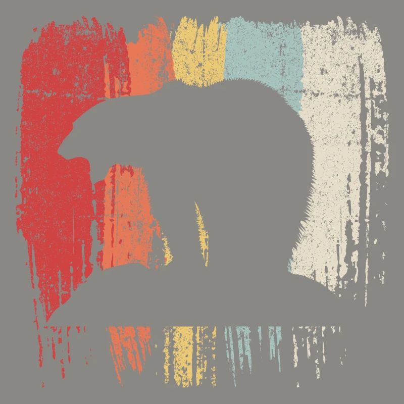 Bären-Regenbogen-Silhouette