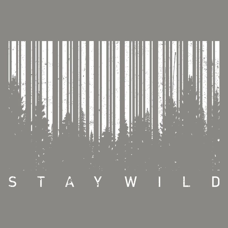 Silhouette de code-barres forestière