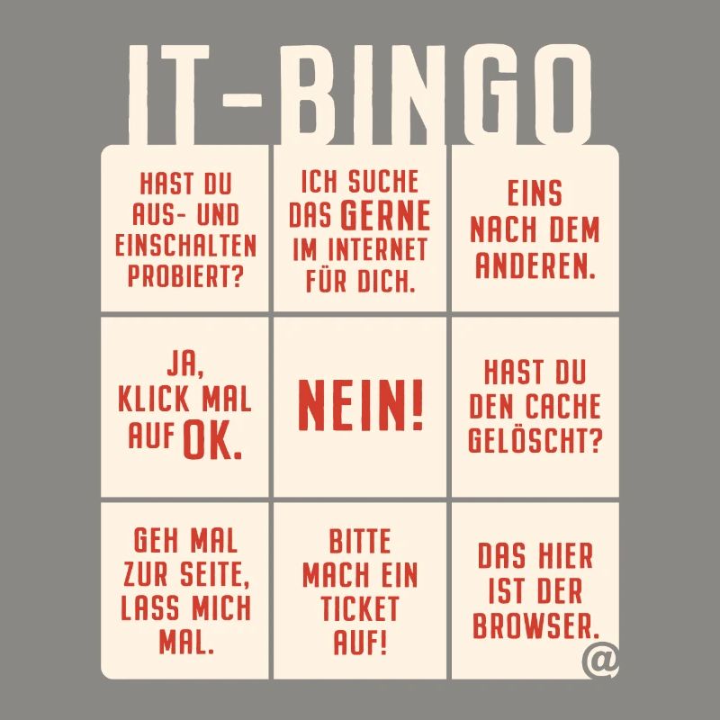 IT Support Bingo Service Desk IT Helpdesk Sysadmin