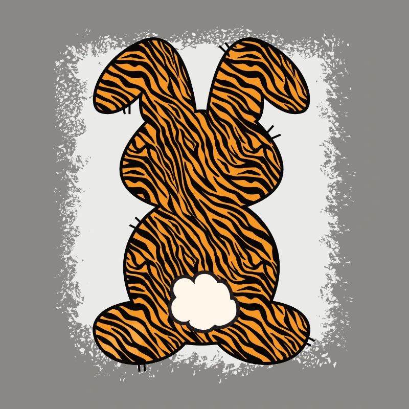 Tiger Pattern Rabbit Bleached Easter