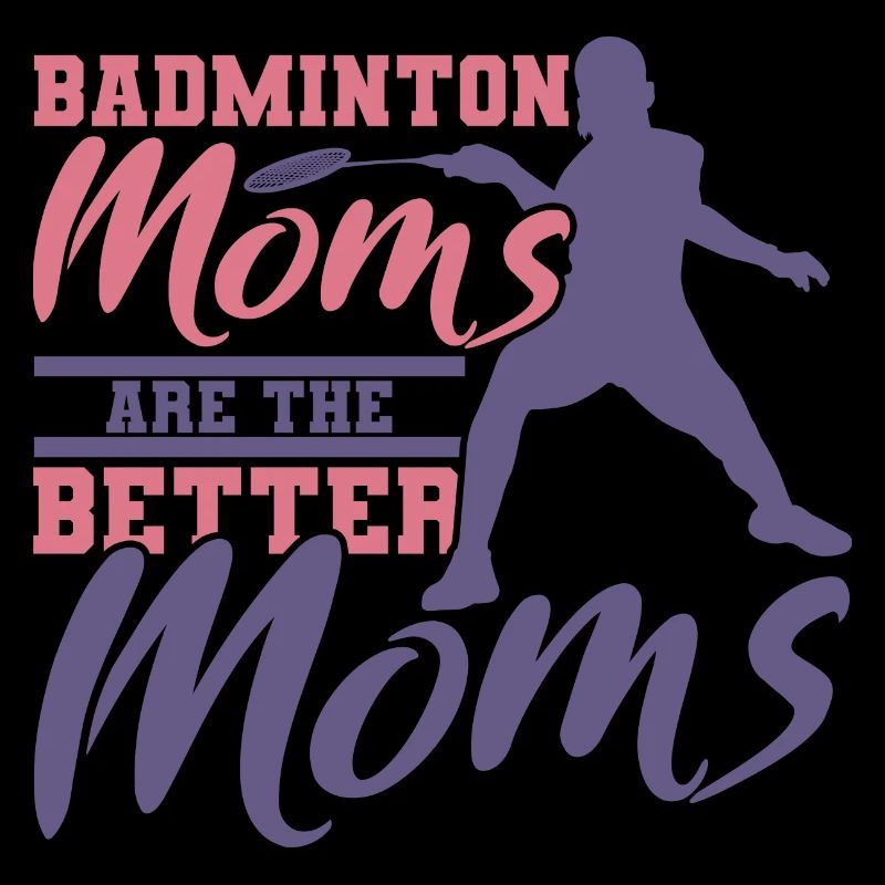 Lustige Badminton Mutter