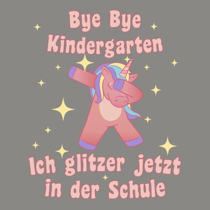 Bye bye Kindergarten Schulstart 2024 Einhorn Dab