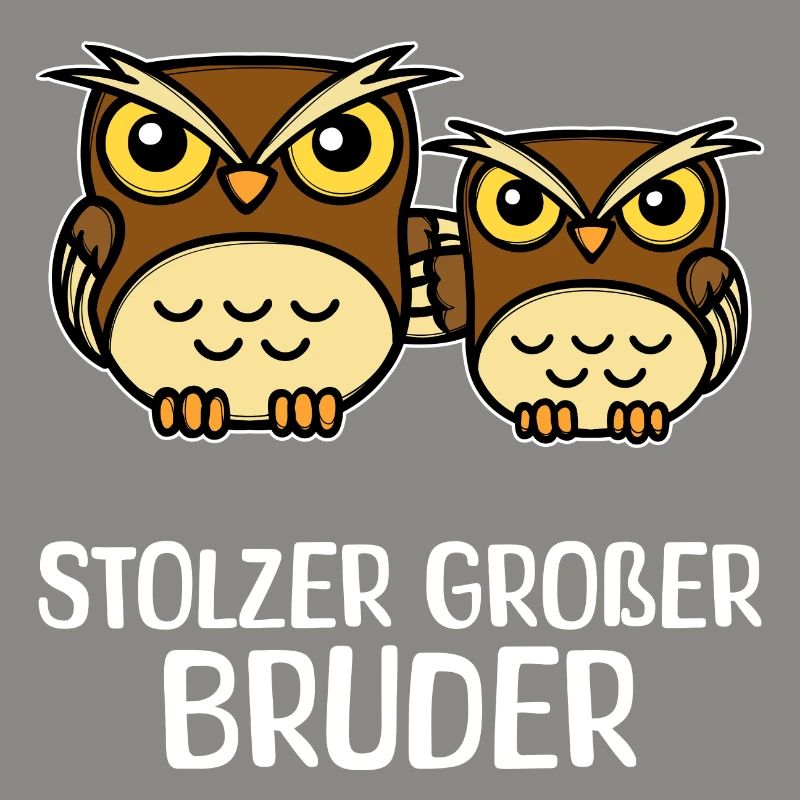 Bruderherz Eule Stolzer Großer Bruder Statement