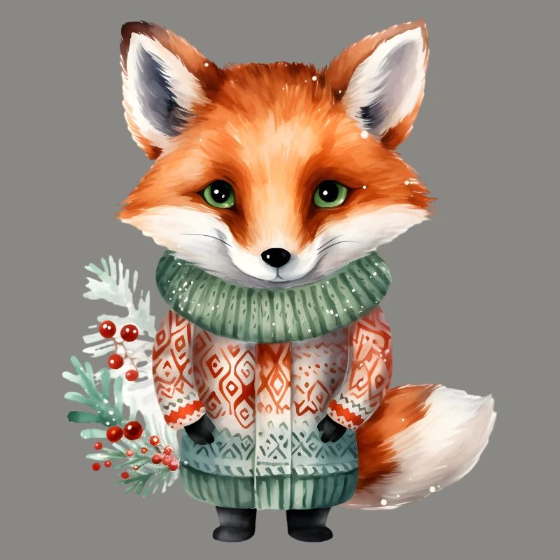 Winterfuchs im Pullover