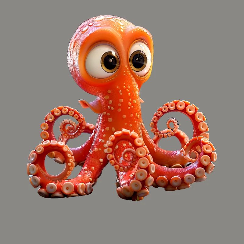 Octopus Small Octopus Cuttlefish Cute Octopus