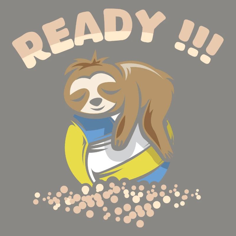 Volleyball Sloth Sayings Funny Comic Beachball