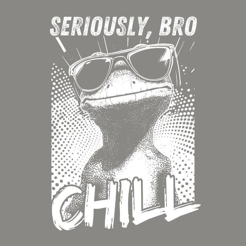 Seriously Bro Chill Eidechse Retro Meme