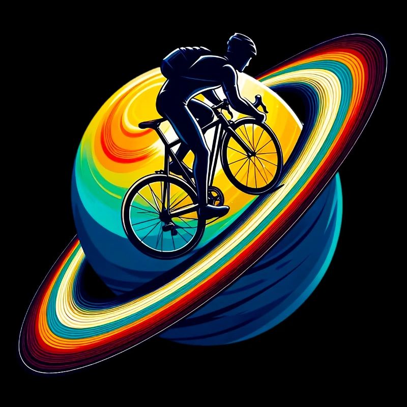 Cyclist on Saturn