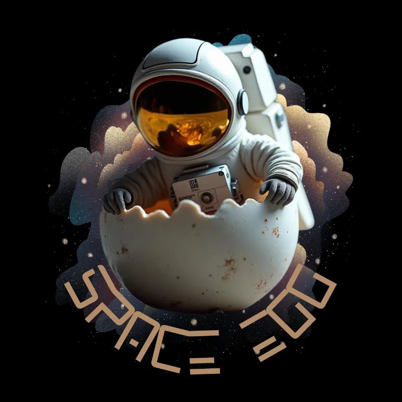 Astronaut in eggshell