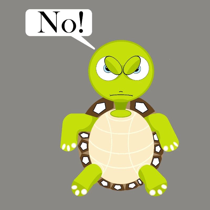 Statement No Schildkröte, Nein Fun Comic, No