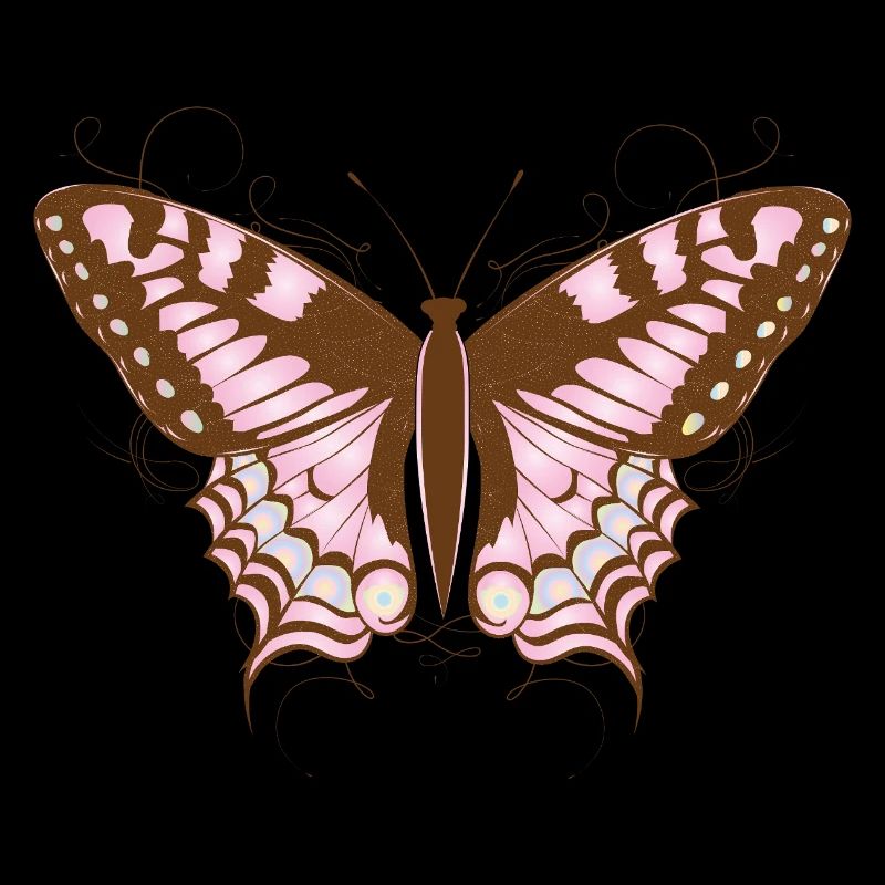 Papillon élégant dans les tons roses et terre