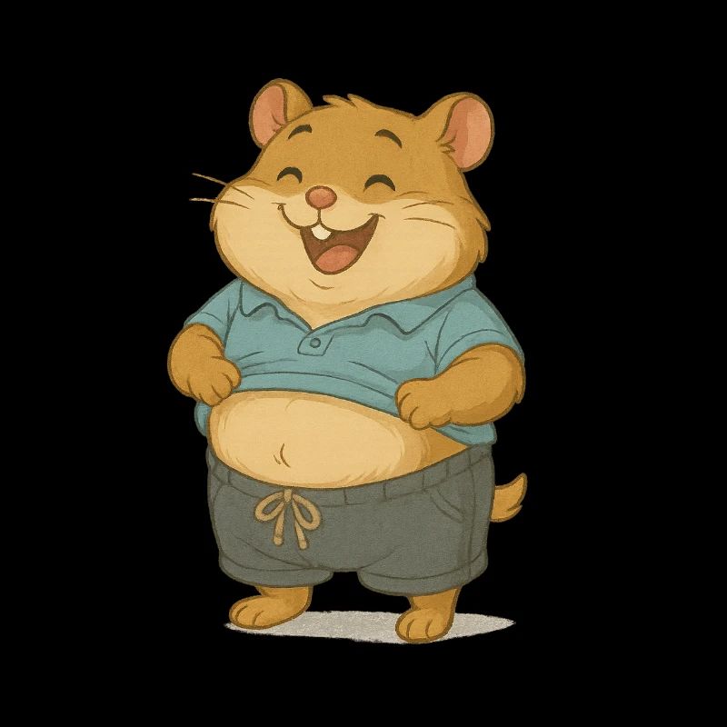 Hamster réfrigéré au look décontracté