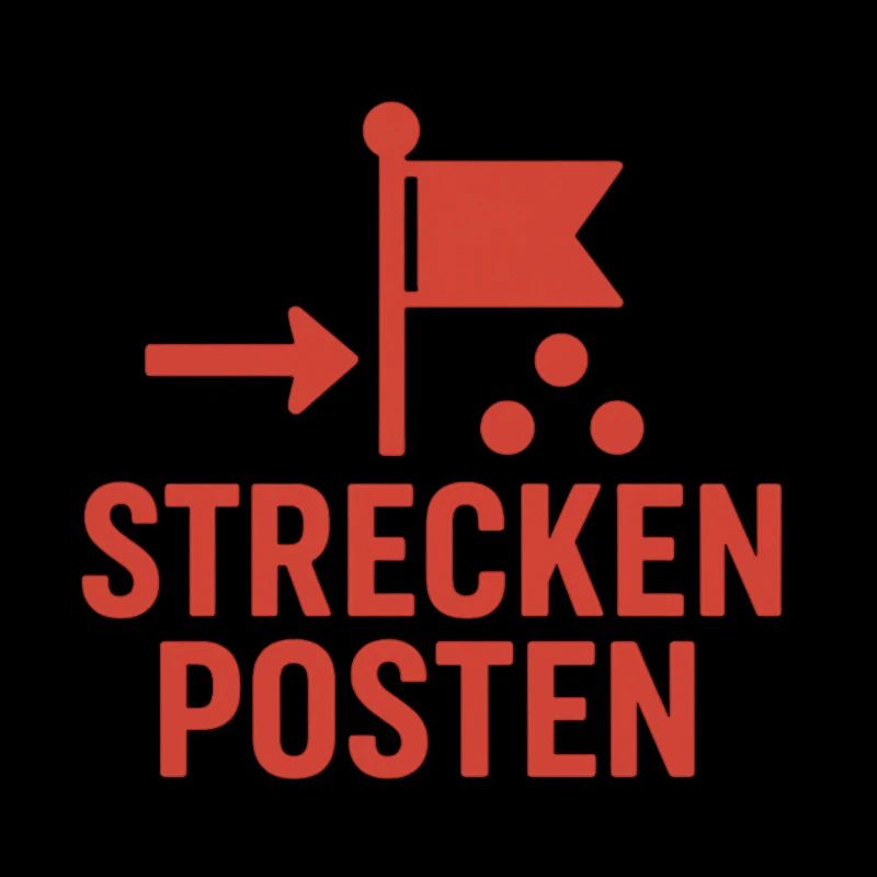 Balise avec drapeau et points