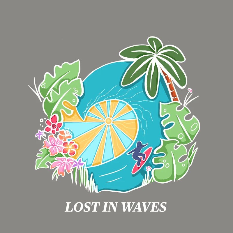Perdu dans les vagues - Conception de vibrations de surf tropicales