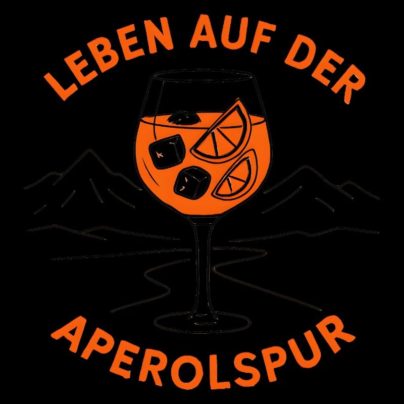 Leben auf der Aperolspur Spritz Humor Geschenkidee