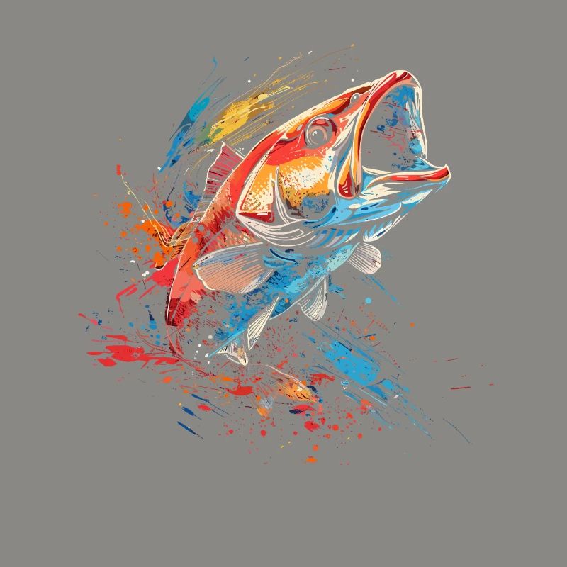 Fisch Farbklecks