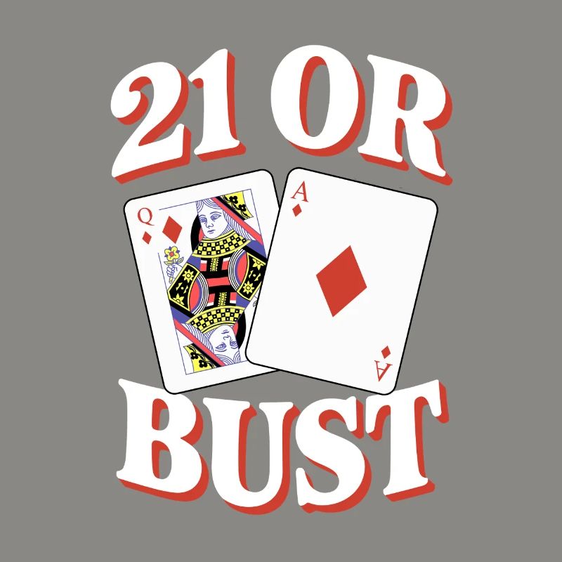 21 Oder Bust Poker Kartendesign