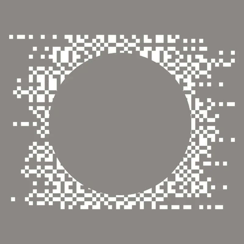 Cercle de pixels Nébuleuse abstraite