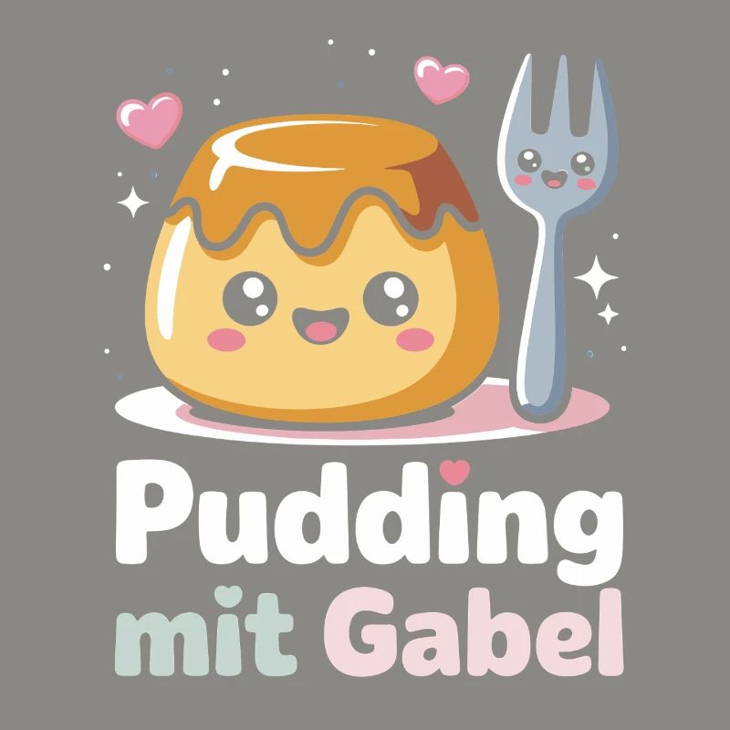 Pudding with fork