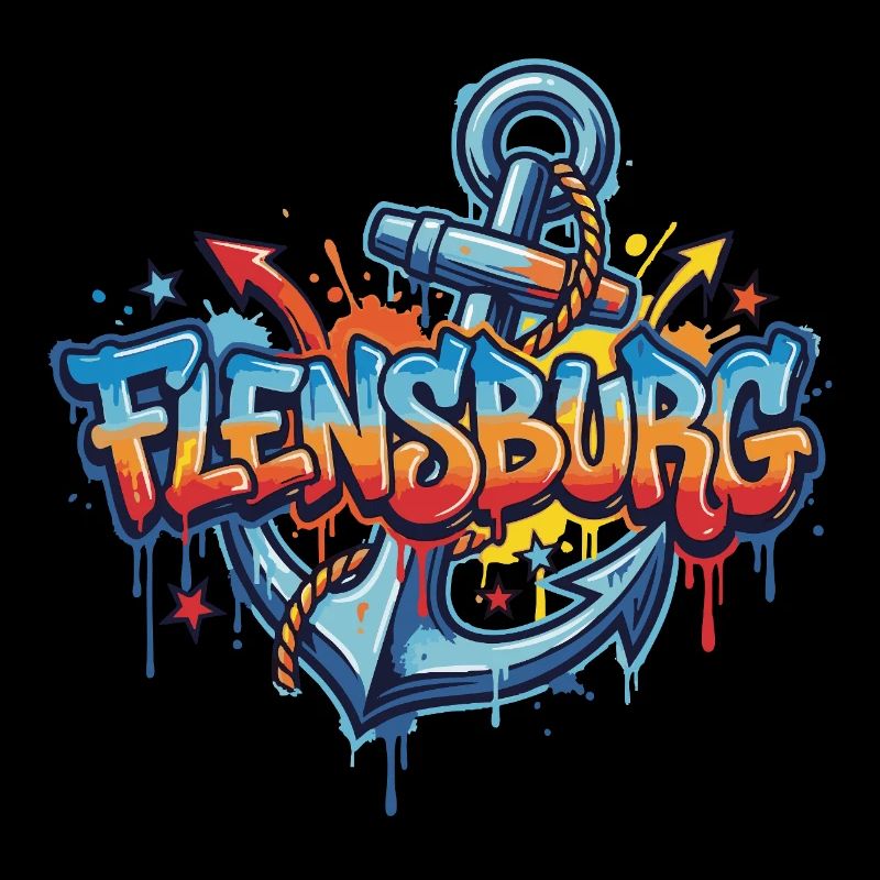 Flensburg Graffiti with Anchor